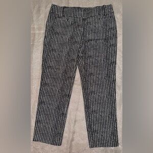 Ann Taylor Loft Petite Marisa  Black/White Cropped Pants Size 00P